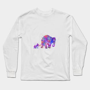 Mother and baby elephant Long Sleeve T-Shirt
